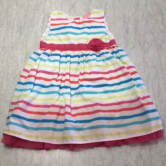 Place (4T) Rainbow 🌈 Striped Party Dress - Picture 1 of 8